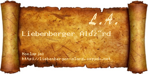 Liebenberger Alárd névjegykártya